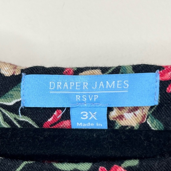 DRAPER JAMES RSVP Boho Red Floral Print Ruffle Sleeve Blouse Top - Picture 5 of 7